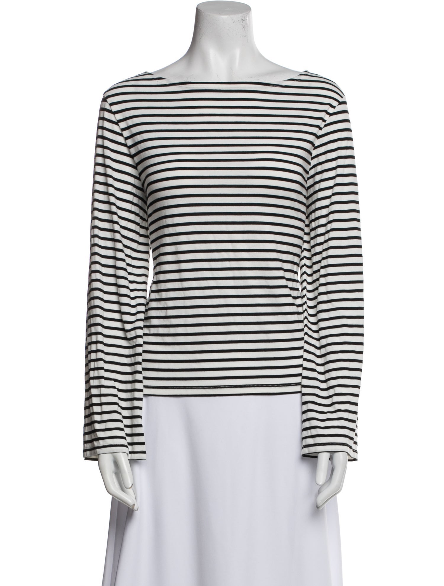 Reformation Striped Bateau Neckline Top