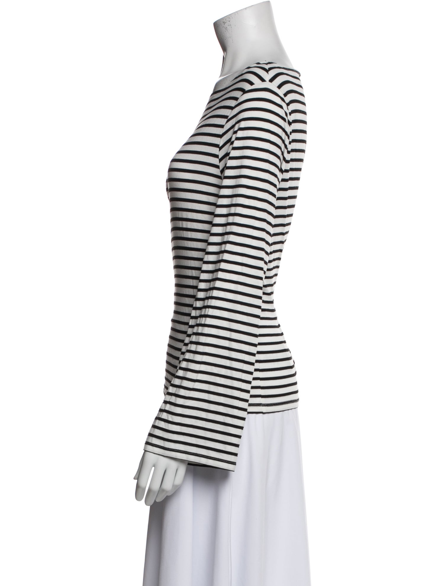 Reformation Striped Bateau Neckline Top