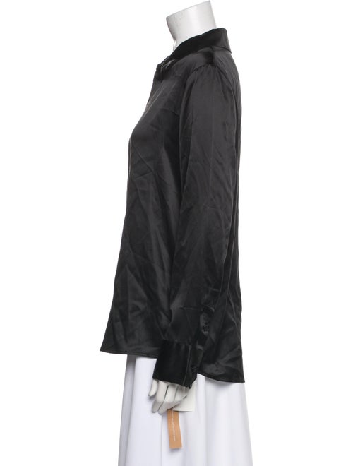 Reformation Silk Long Sleeve Button-Up Top