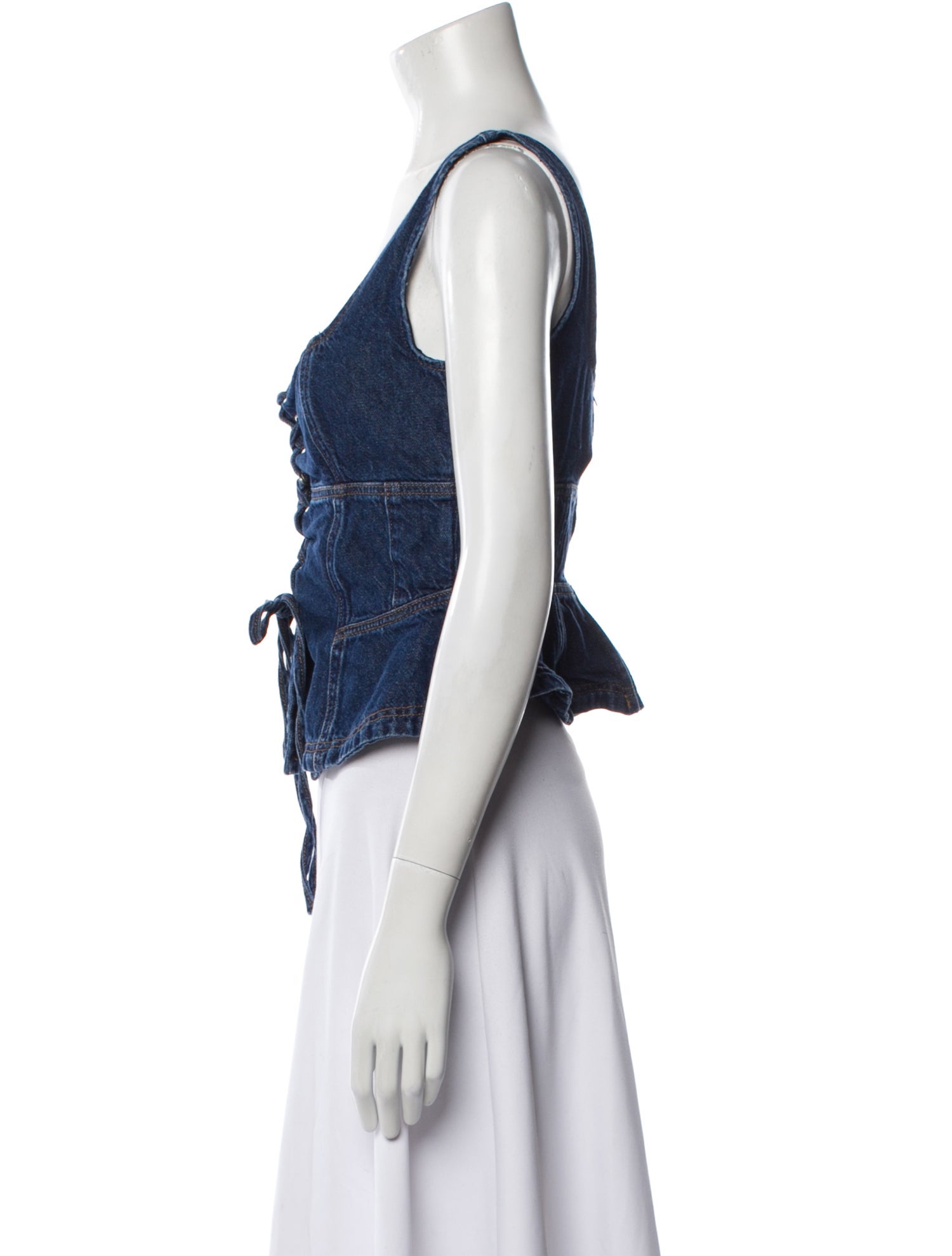 Reformation Square Neckline Sleeveless Crop Top