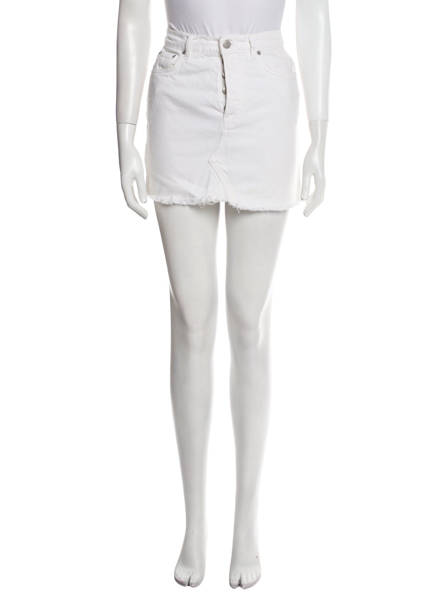 Reformation Raw-Edge Trim Mini Skirt