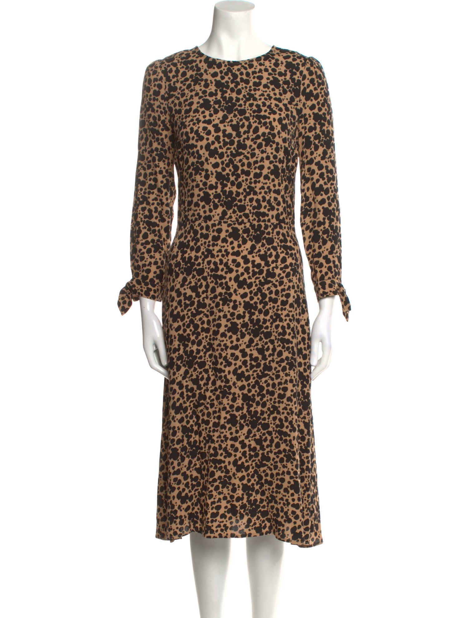 Reformation Animal Print Midi Length Dress
