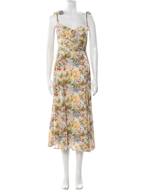 Reformation Floral Print Long Dress