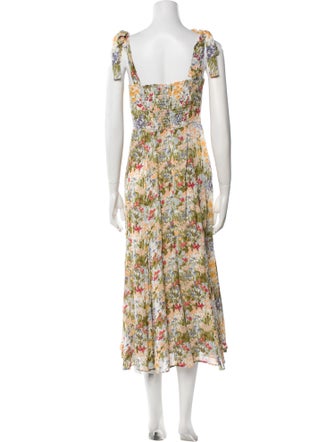 Reformation Floral Print Long Dress