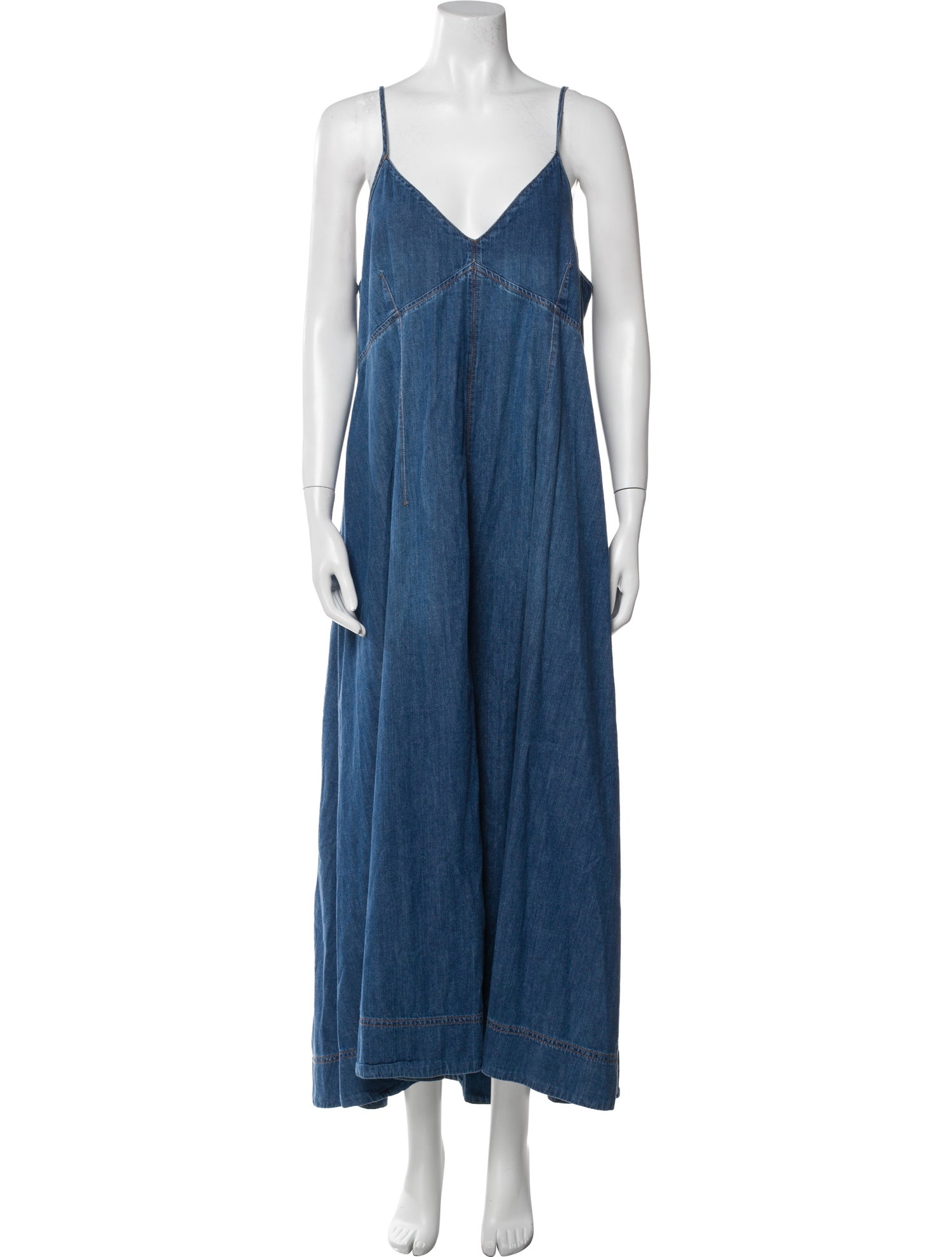 Reformation V-Neck Long Dress