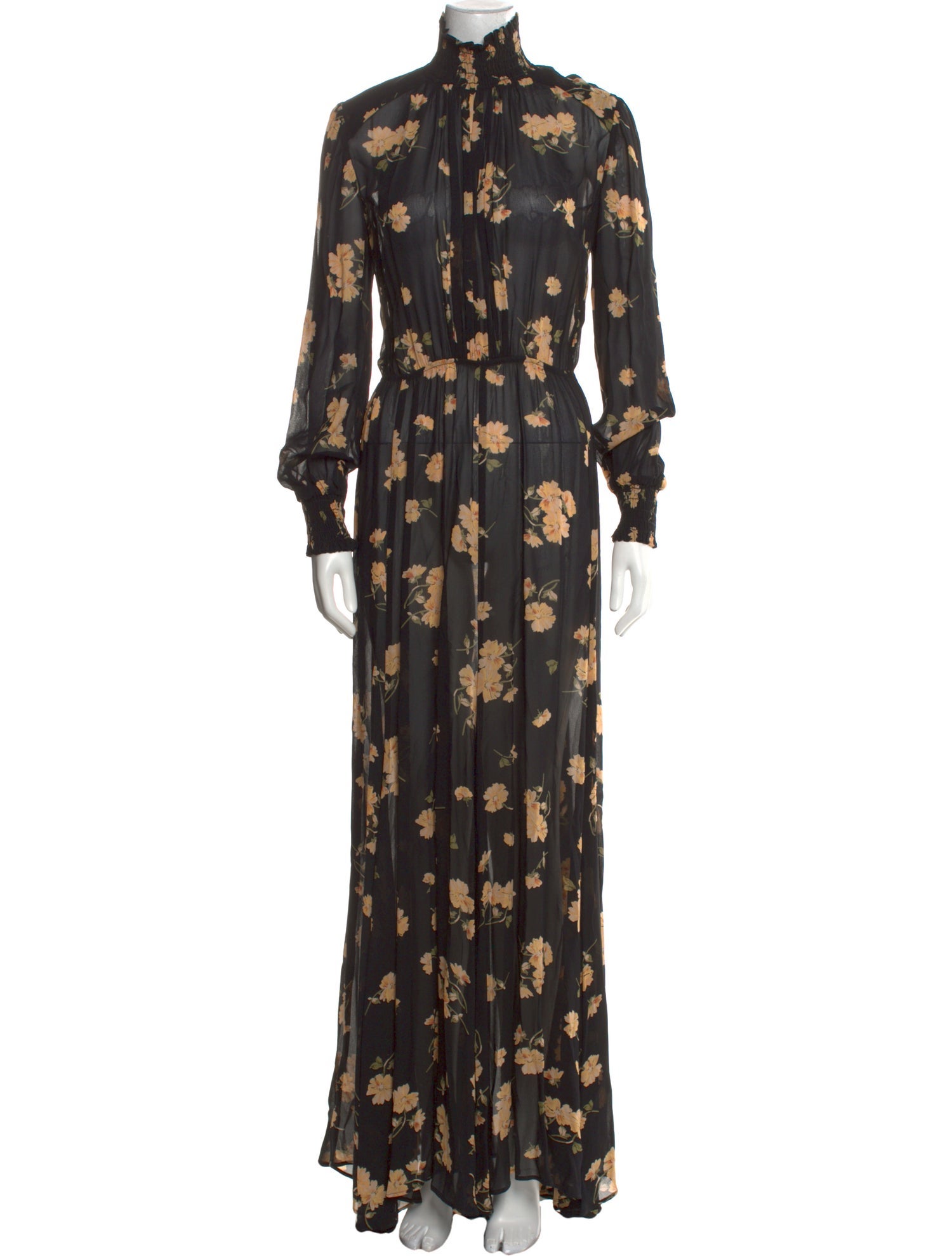 Reformation Floral Print Long Dress