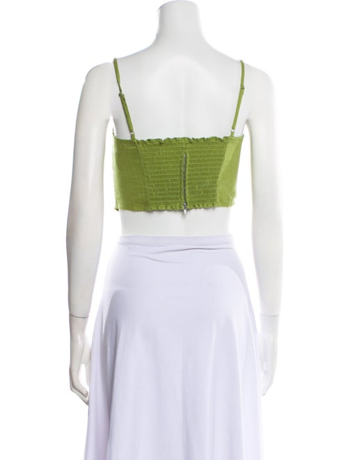 Reformation Linen Square Neckline Crop Top