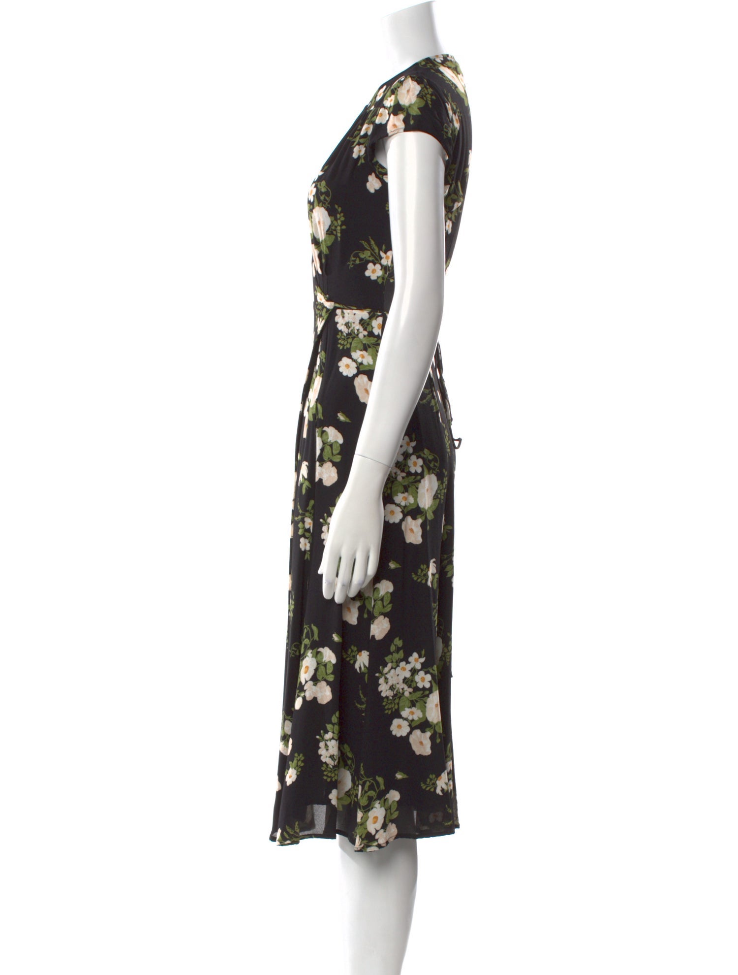 Reformation Floral Print Midi Length Dress