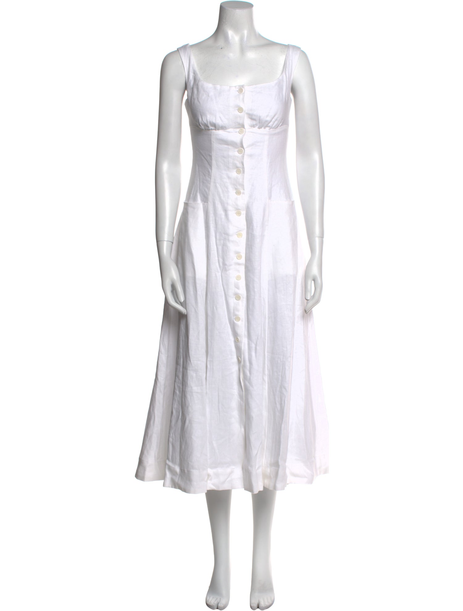 Reformation Linen Midi Length Dress