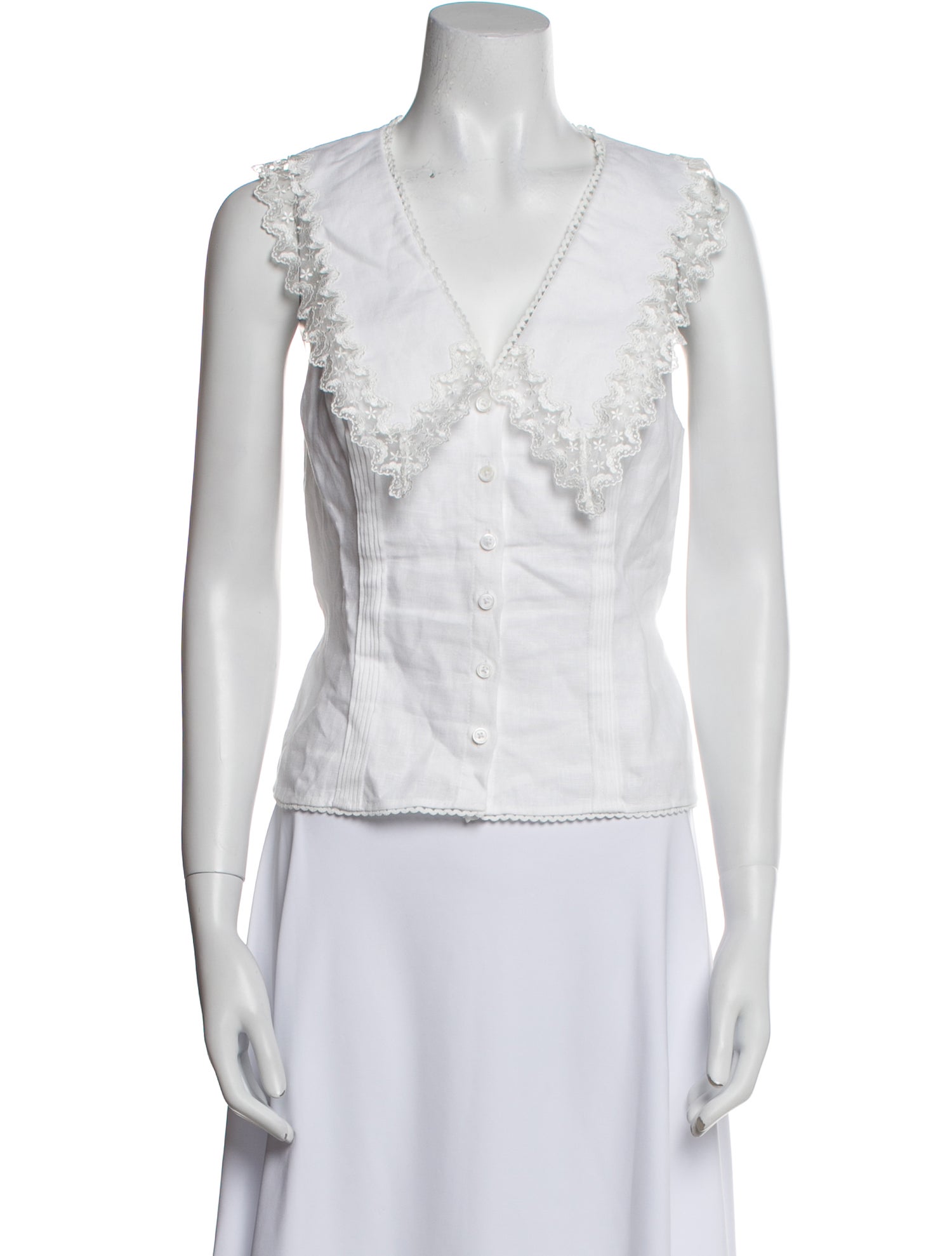 Reformation Linen V-Neck Polo