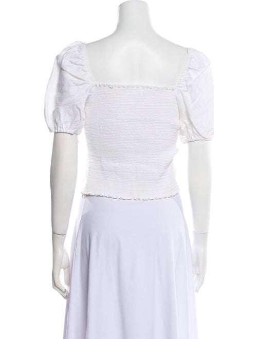 Reformation Linen Square Neckline Crop Top