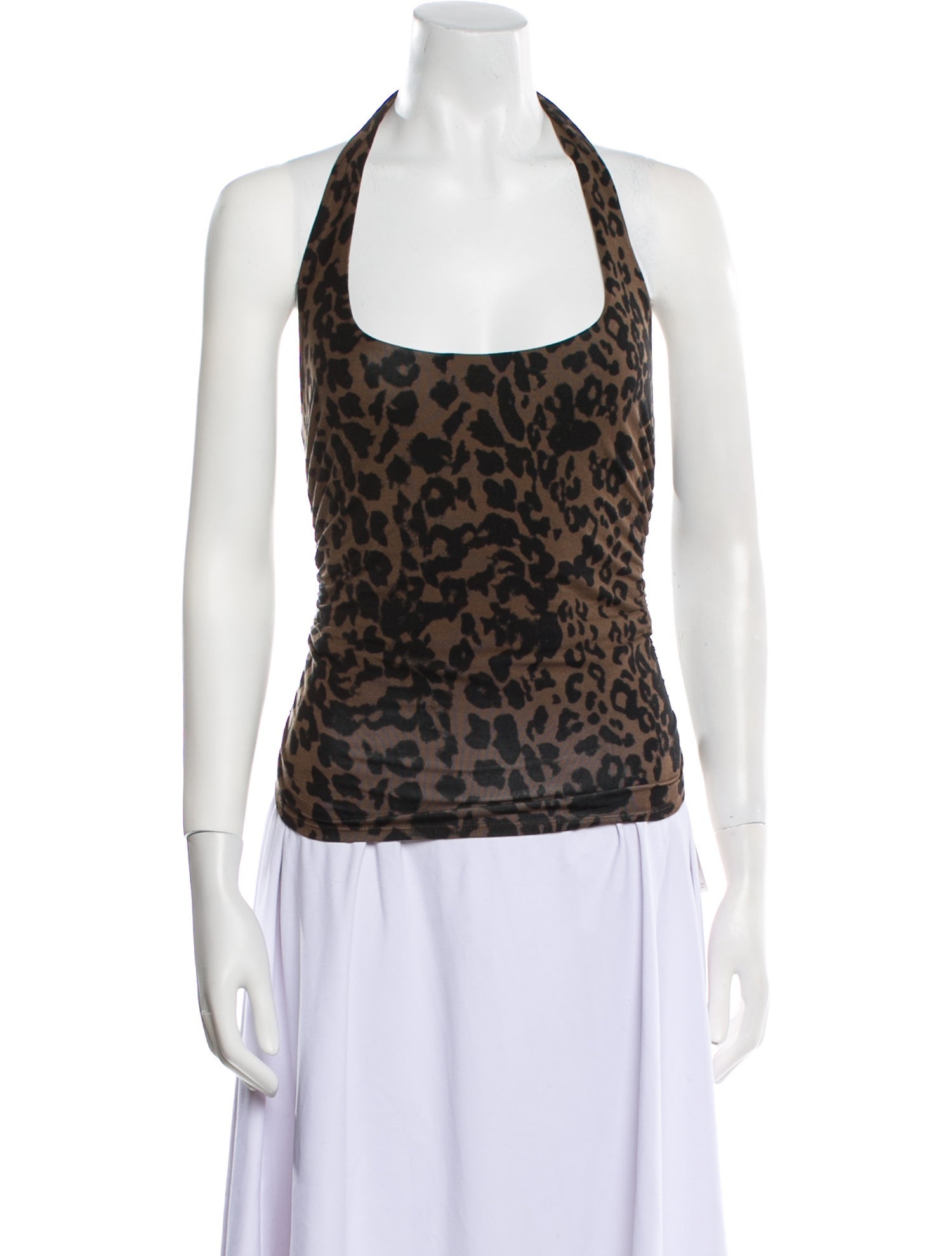 Reformation Animal Print Halterneck Top w/ Tags