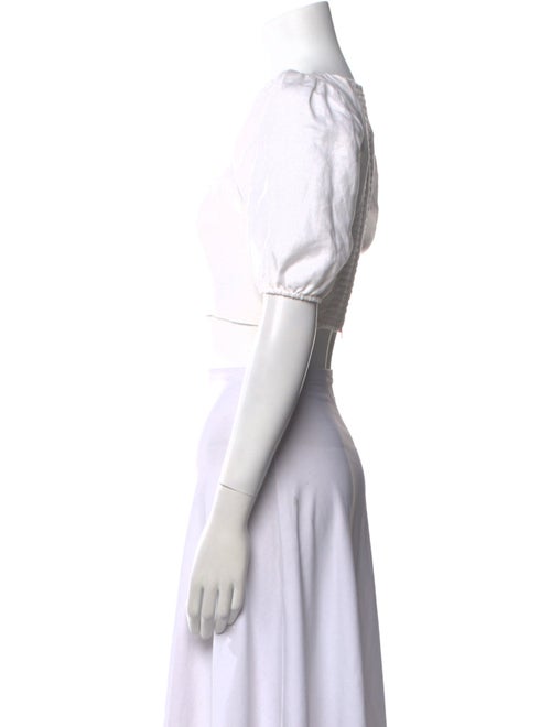 Reformation Linen Square Neckline Crop Top