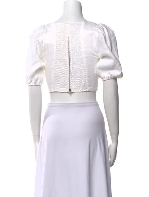 Reformation Linen Square Neckline Crop Top