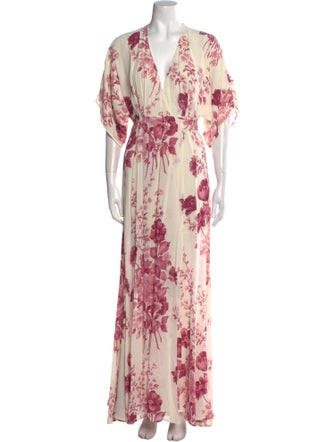 Reformation Floral Print Long Dress