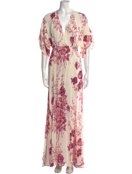 Reformation Floral Print Long Dress