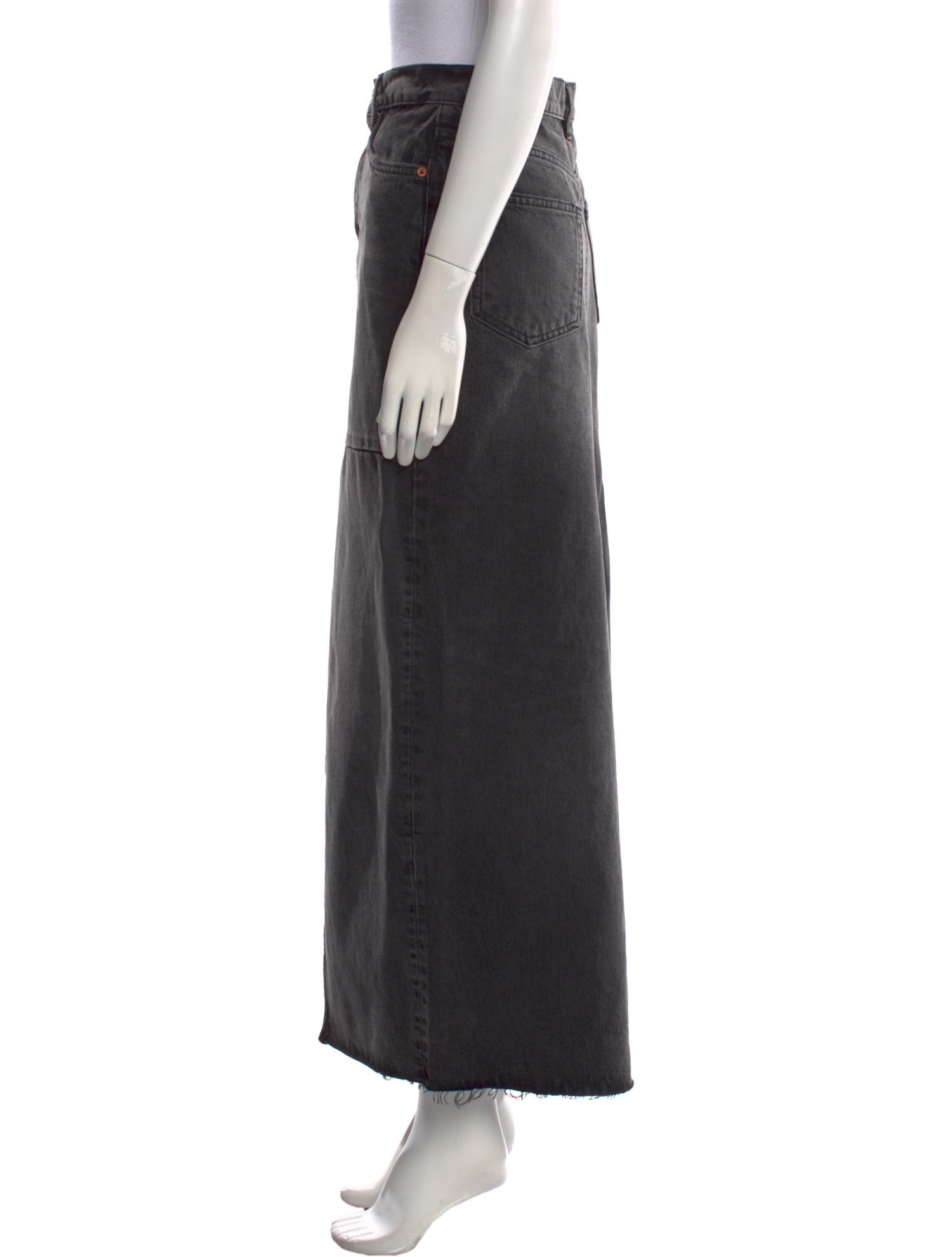 Reformation Distressed Accents Midi Length Skirt