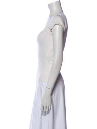 Reformation Square Neckline Short Sleeve Crop Top