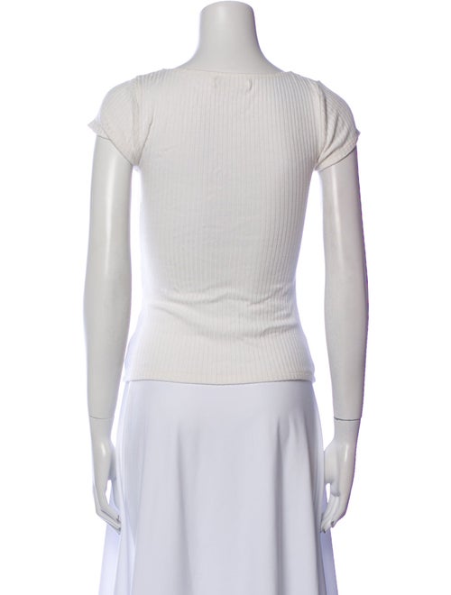 Reformation Square Neckline Short Sleeve Crop Top