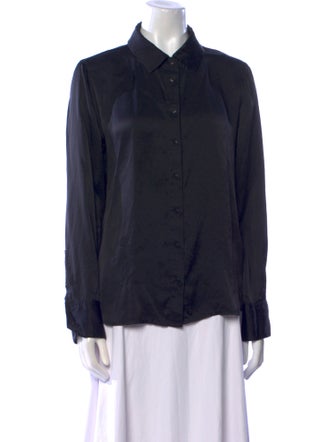 Reformation Silk Long Sleeve Button-Up Top