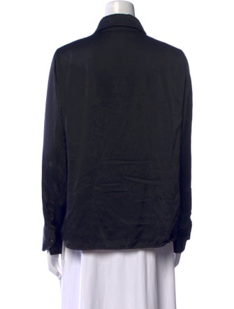 Reformation Silk Long Sleeve Button-Up Top