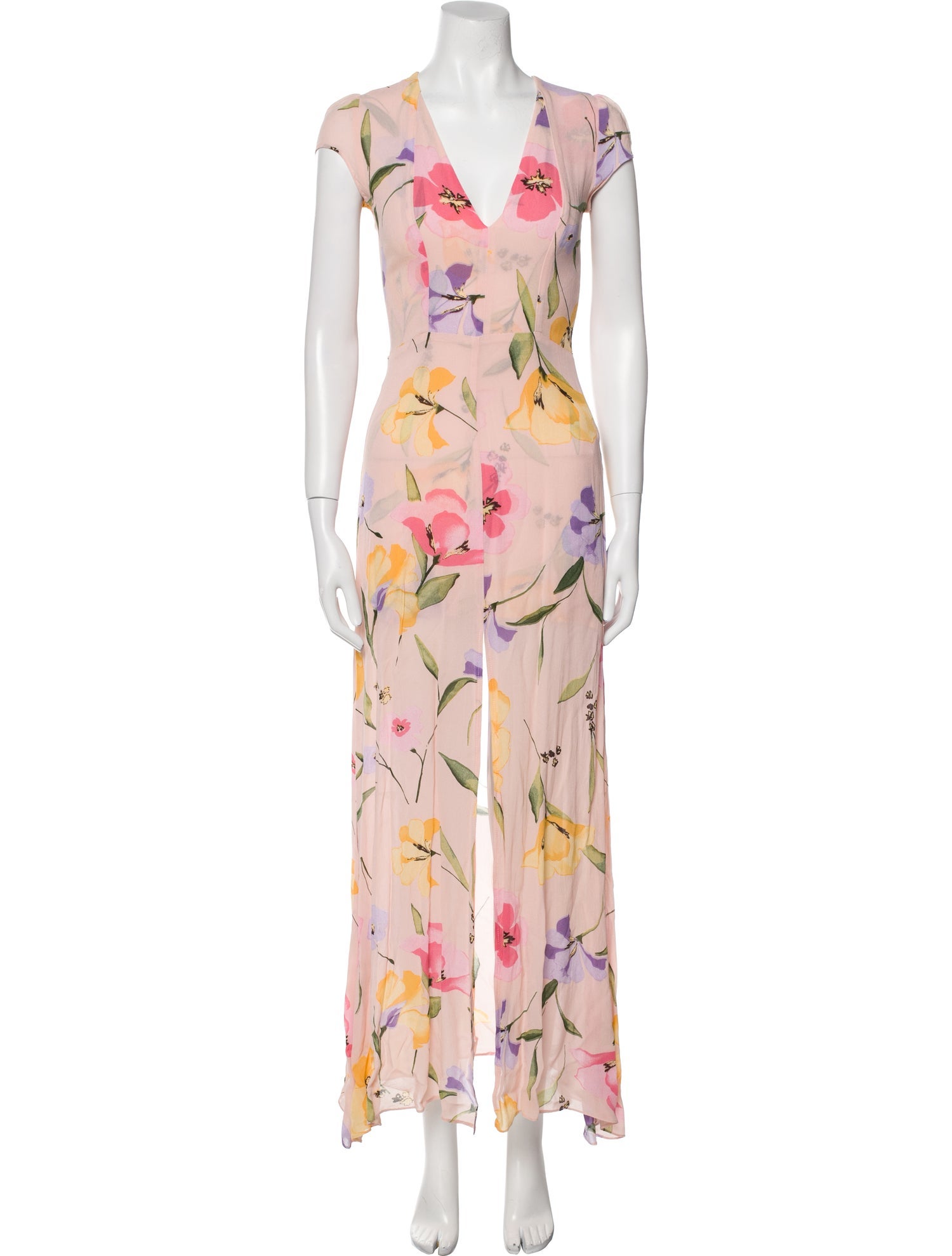 Reformation Floral Print Long Dress