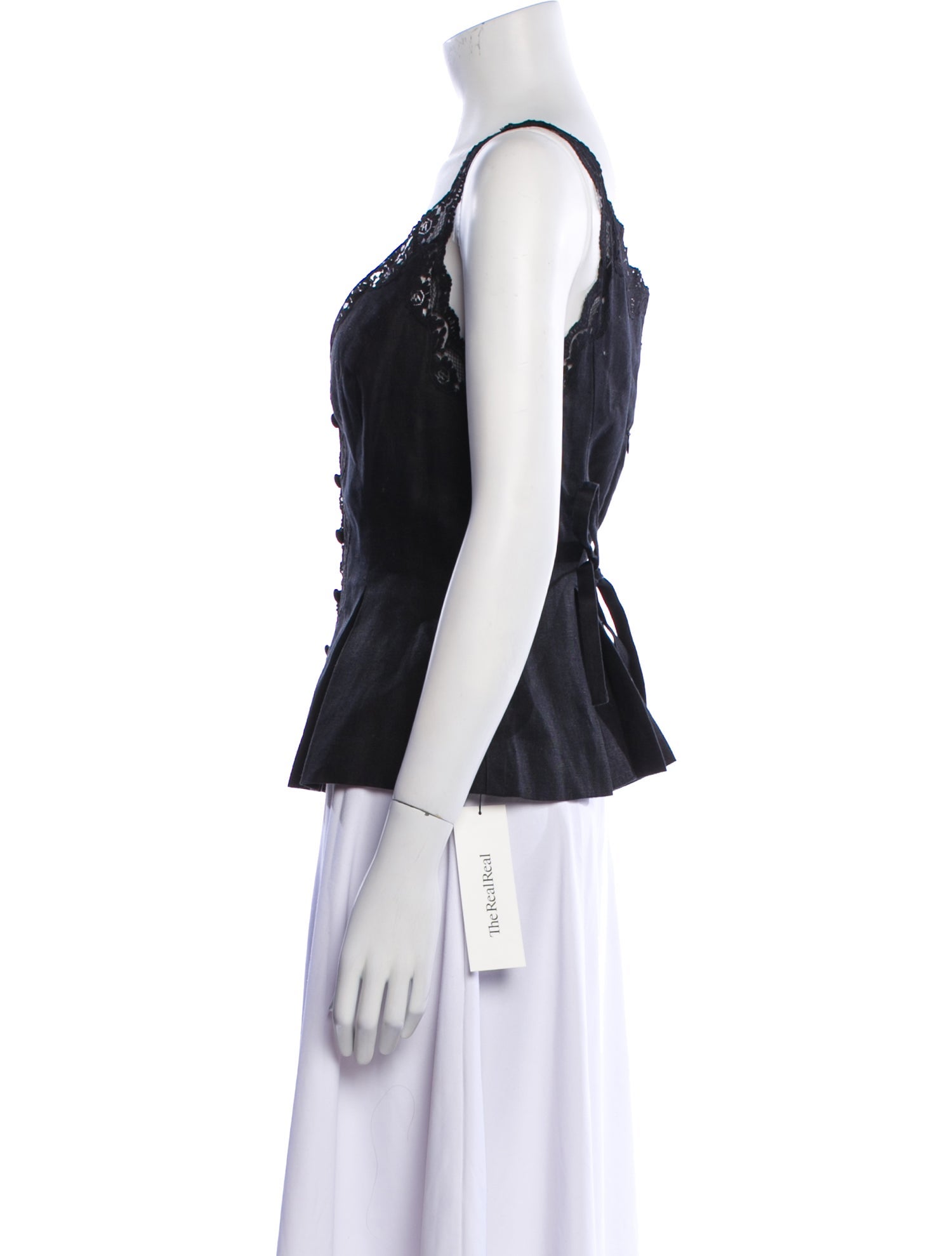 Reformation Linen V-Neck Top