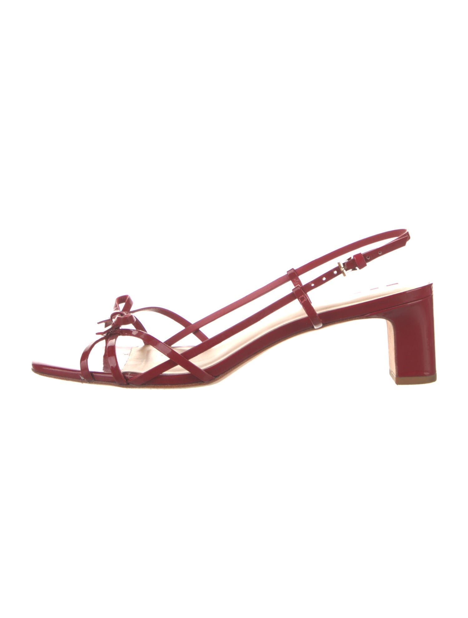 Reformation Patent Leather Slingback Sandals