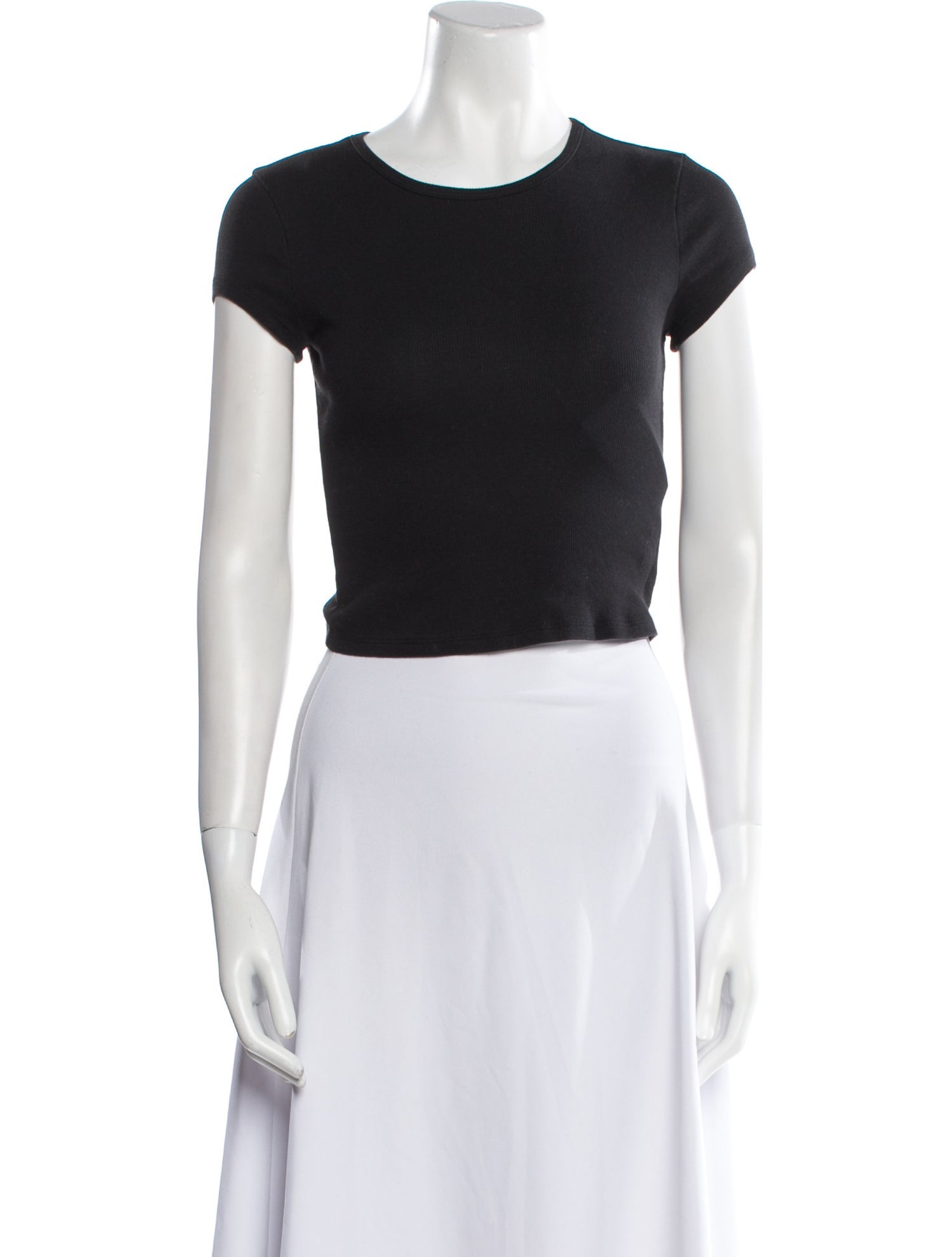 Reformation Crew Neck Short Sleeve Crop Top
