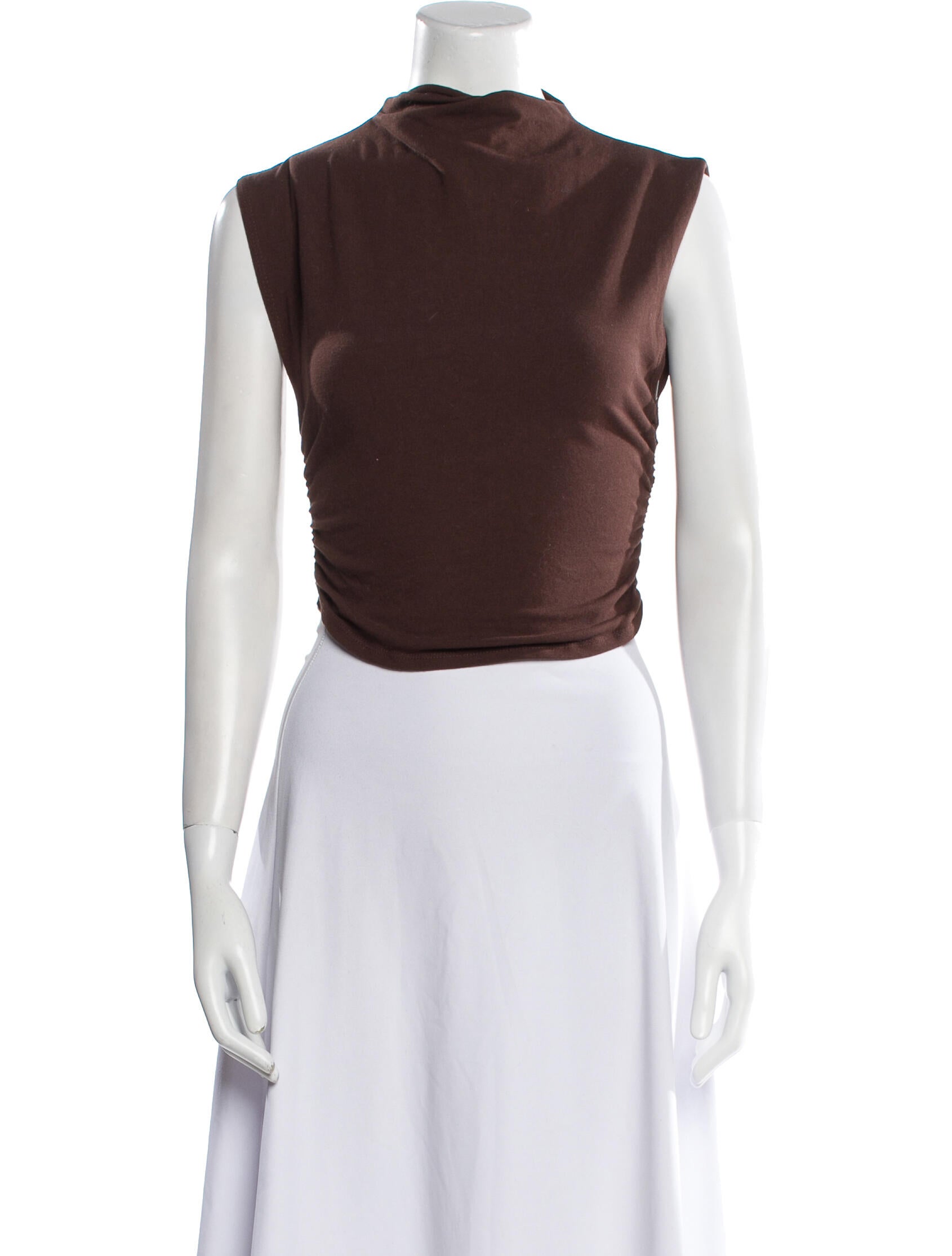 Reformation Cowl Neck Sleeveless Crop Top