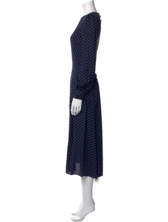 Reformation Polka Dot Print Long Dress