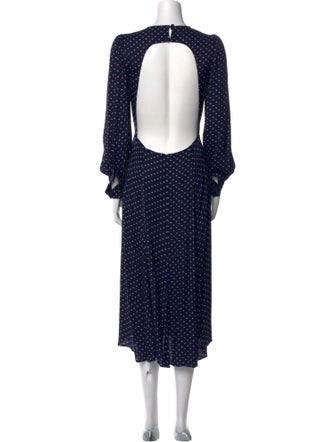 Reformation Polka Dot Print Long Dress