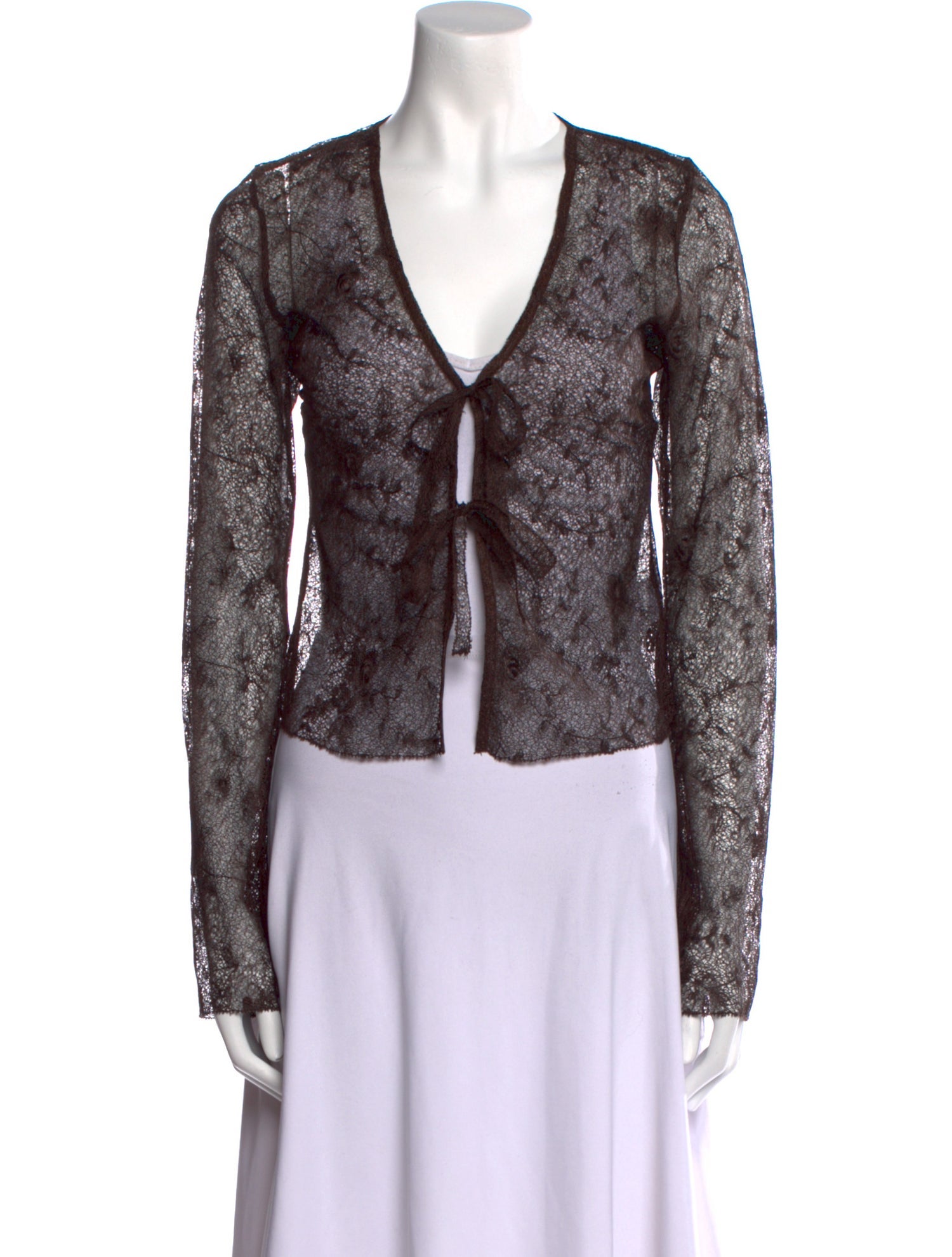 Reformation Lace Pattern V-Neck Crop Top w/ Tags