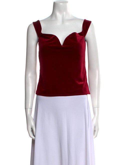 Reformation Square Neckline Sleeveless Crop Top