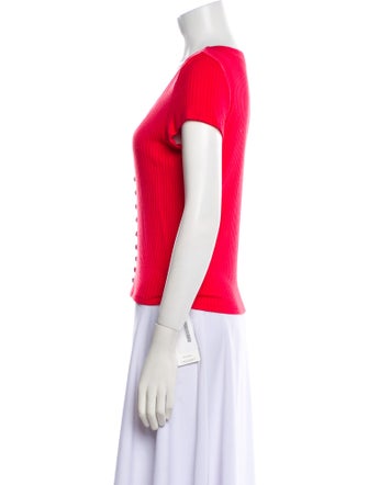 Reformation V-Neck Short Sleeve Crop Top