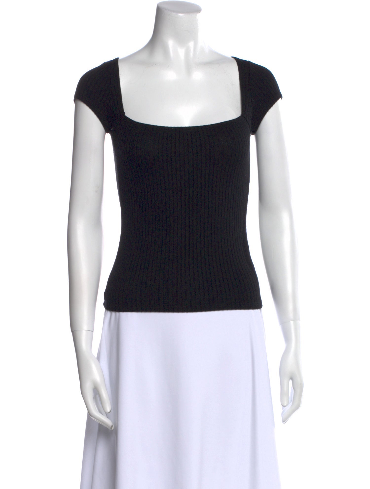 Reformation Square Neckline Short Sleeve Top