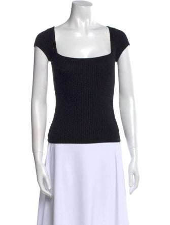 Reformation Square Neckline Short Sleeve Top