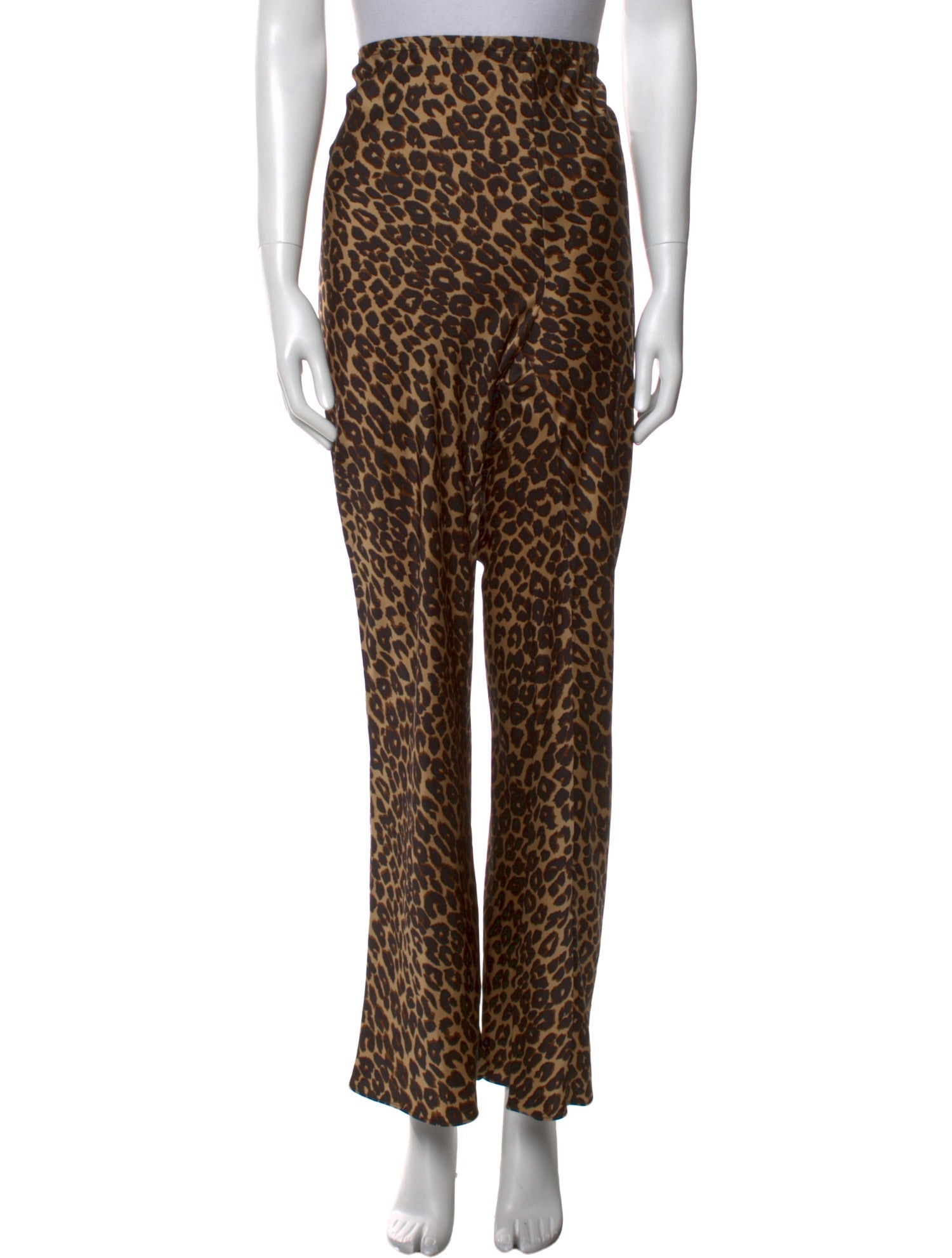Reformation Animal Print Wide Leg Pants
