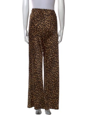 Reformation Animal Print Wide Leg Pants