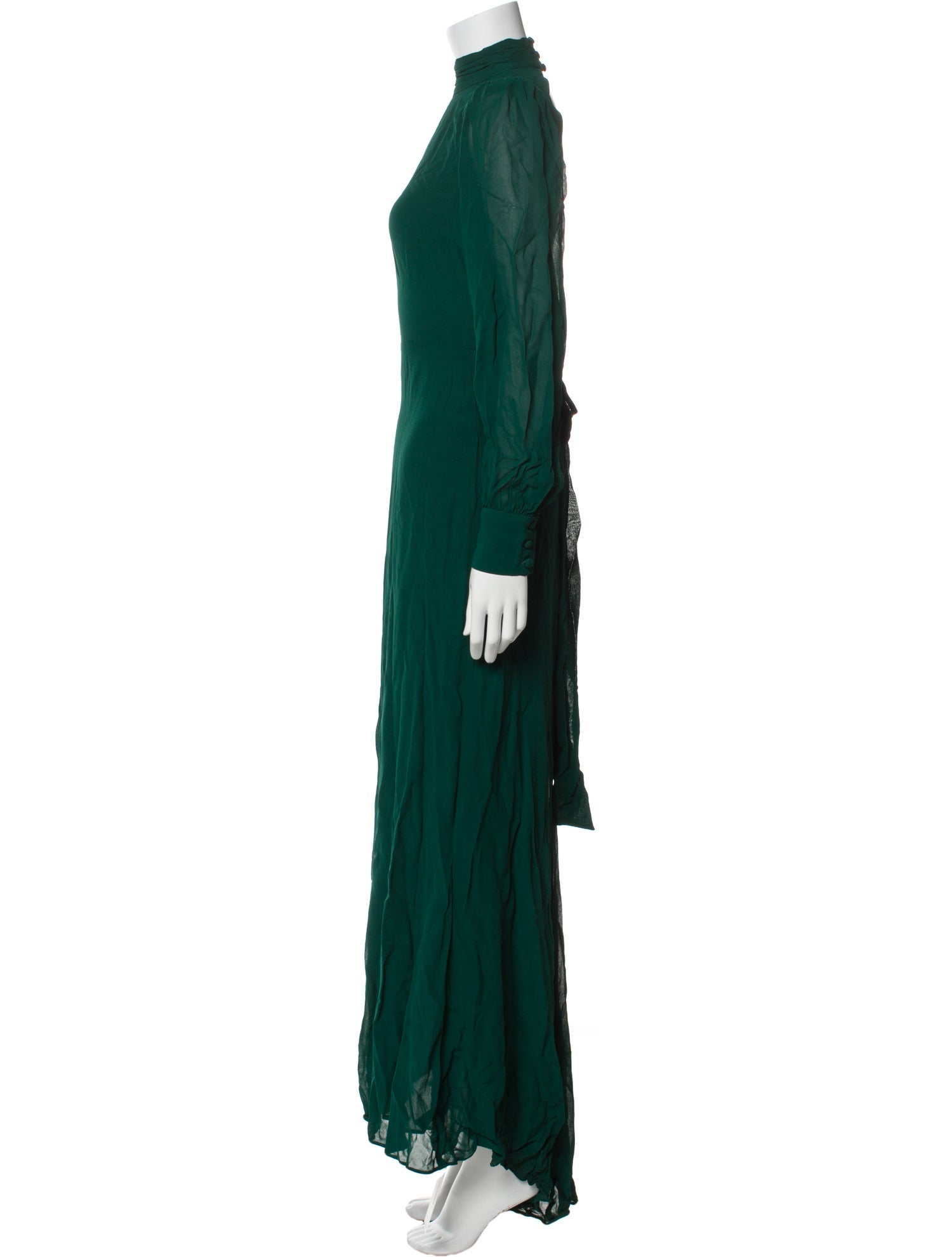 Reformation Mock Neck Long Dress