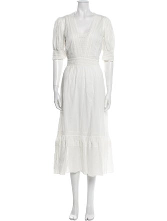 Reformation V-Neck Long Dress