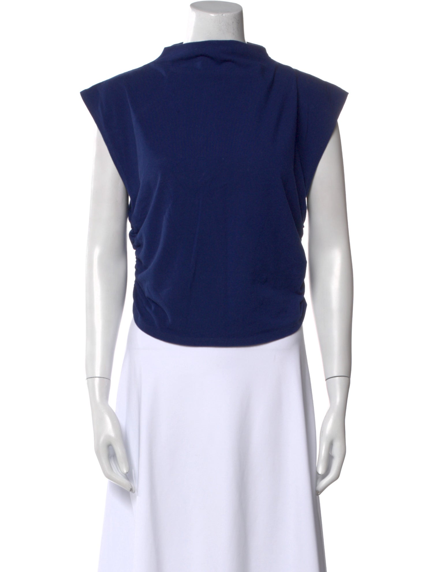 Reformation Mock Neck Short Sleeve Crop Top