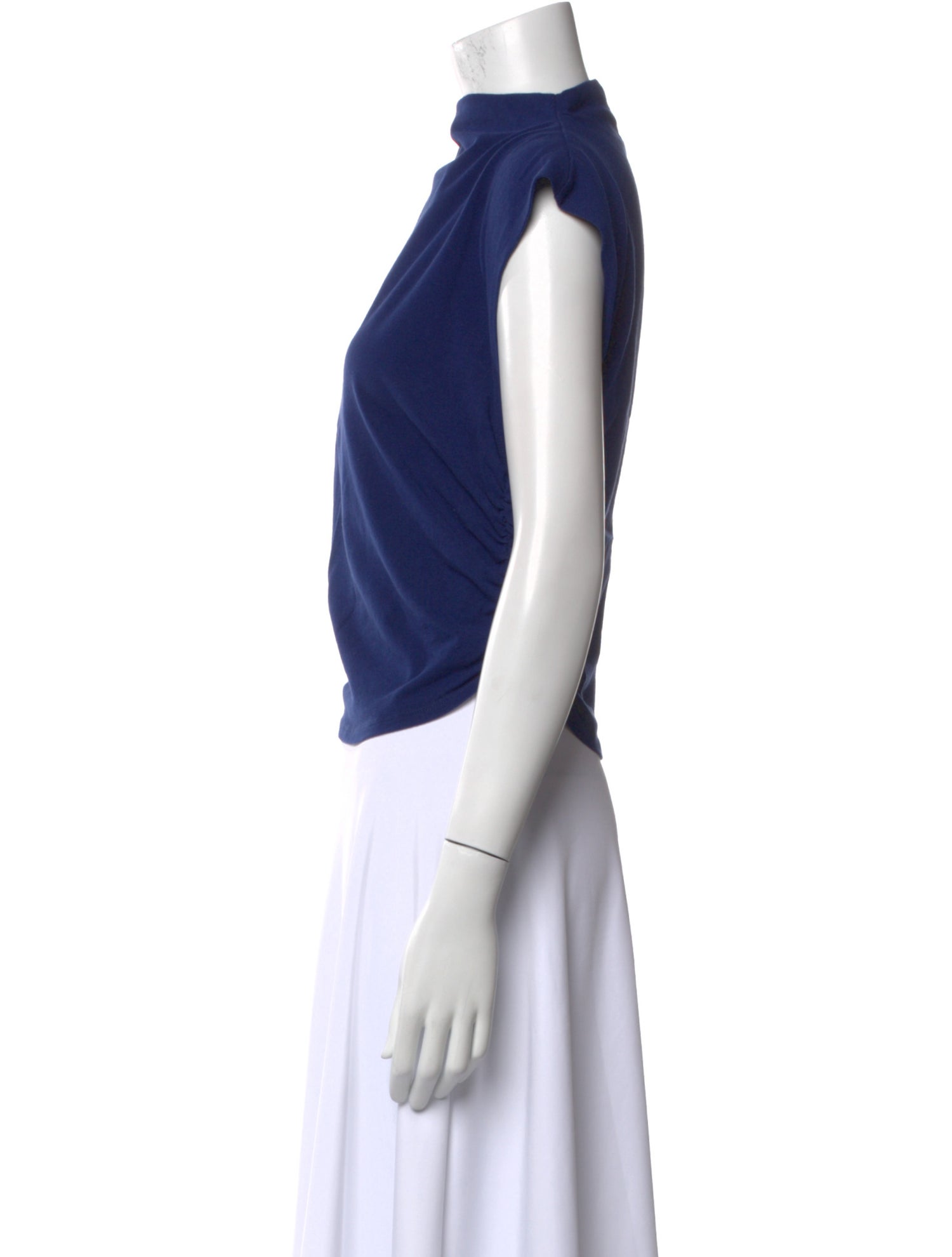 Reformation Mock Neck Short Sleeve Crop Top