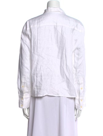 Reformation Linen Long Sleeve Button-Up Top