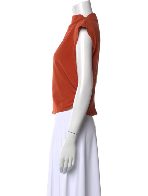 Reformation Mock Neck Short Sleeve Crop Top