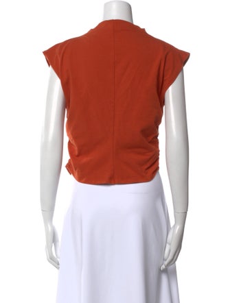 Reformation Mock Neck Short Sleeve Crop Top