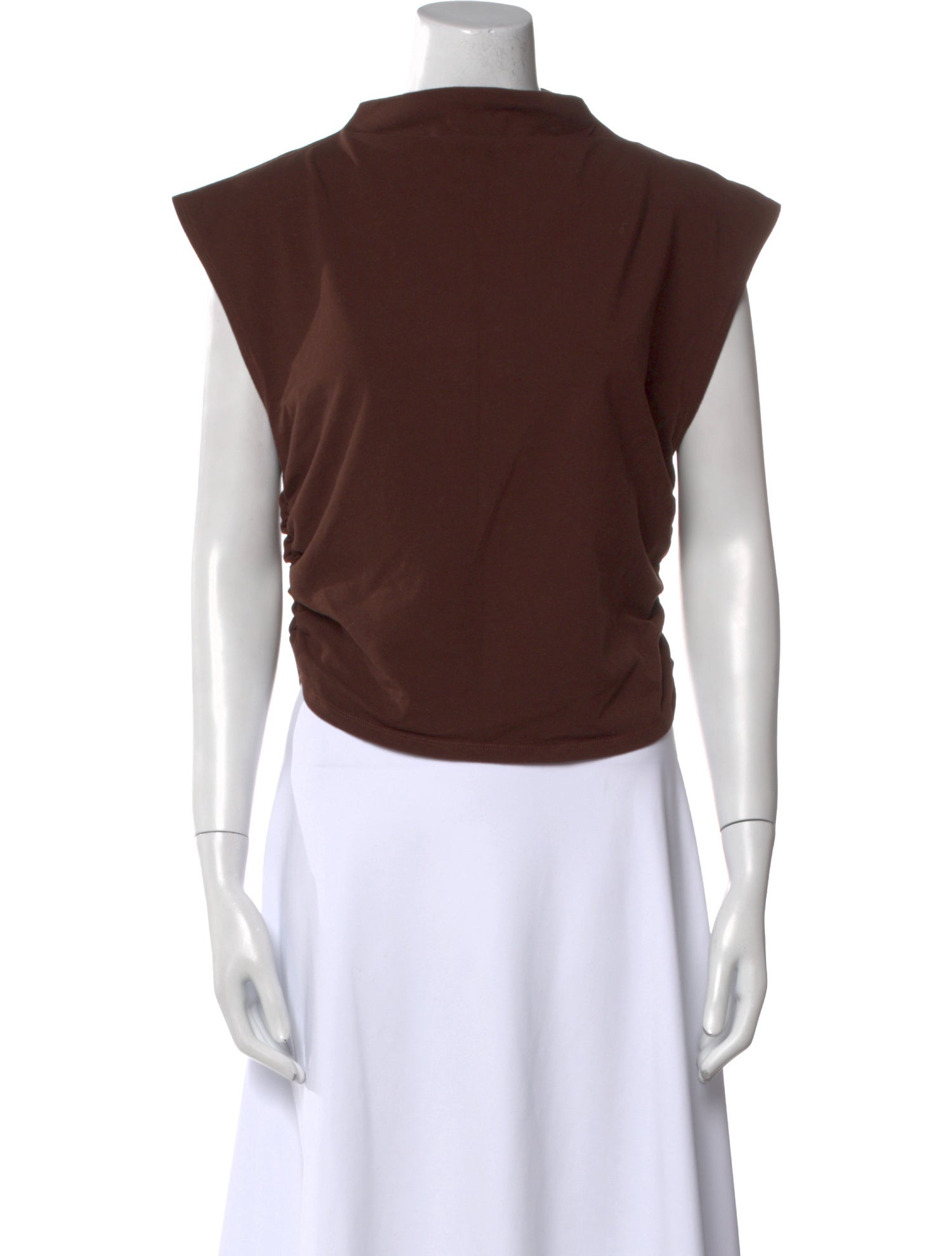 Reformation Cowl Neck Short Sleeve Crop Top