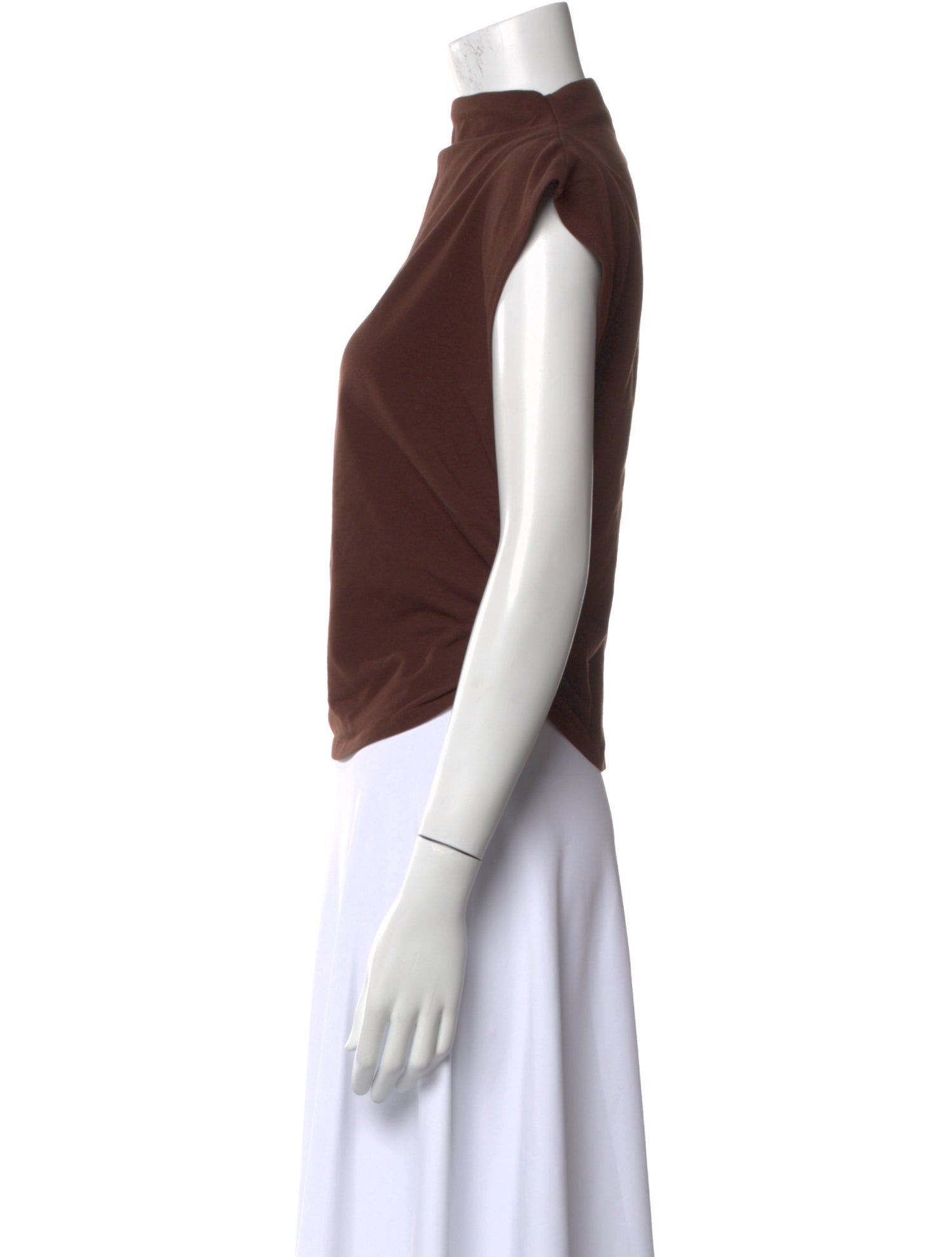 Reformation Cowl Neck Short Sleeve Crop Top