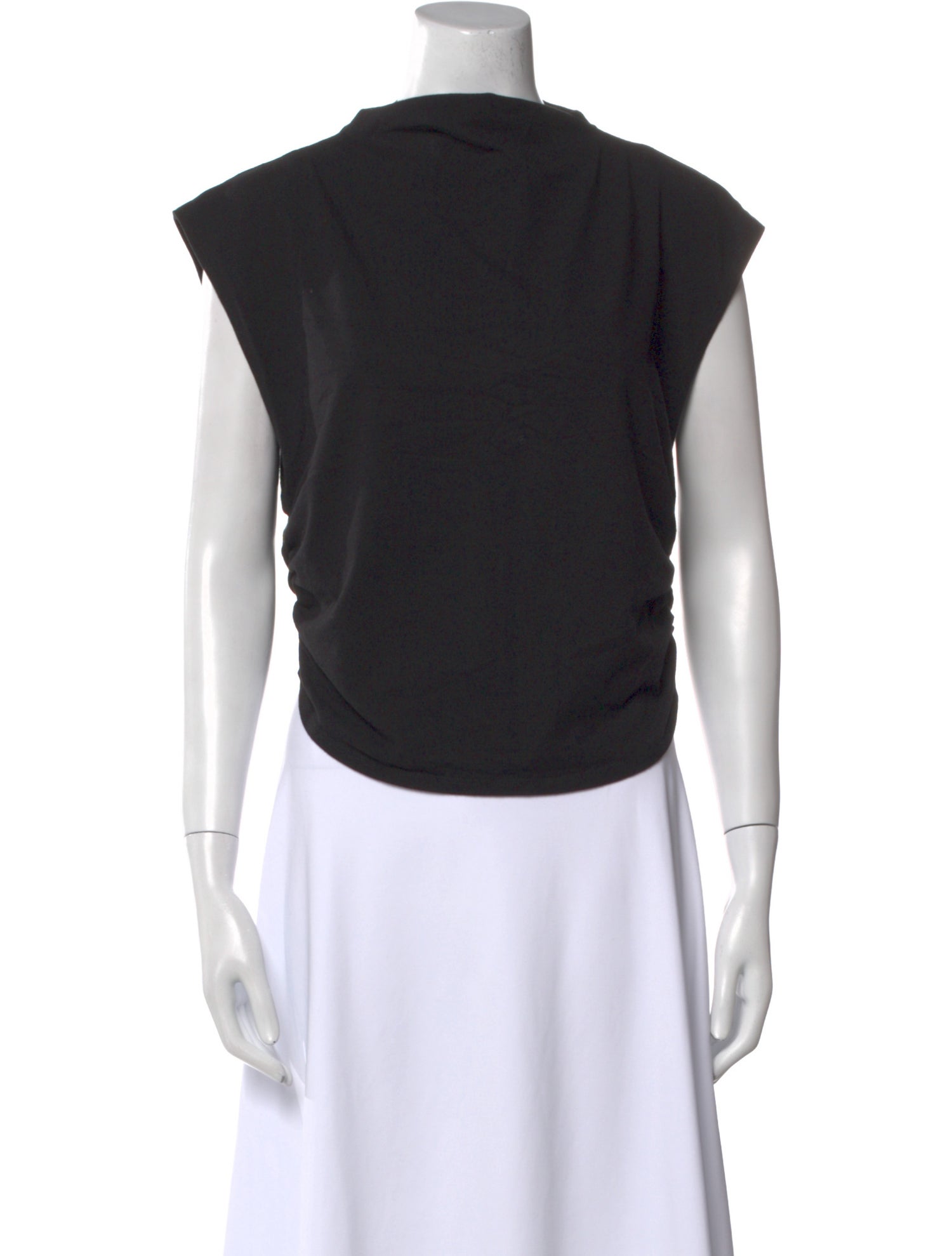 Reformation Cowl Neck Short Sleeve Crop Top