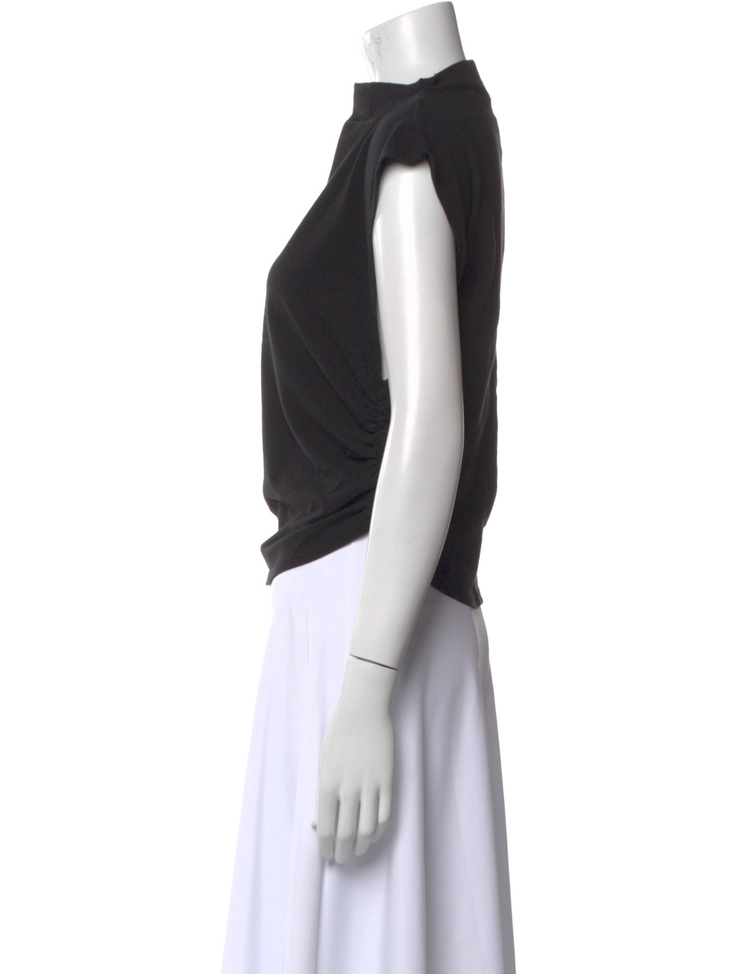Reformation Cowl Neck Short Sleeve Crop Top